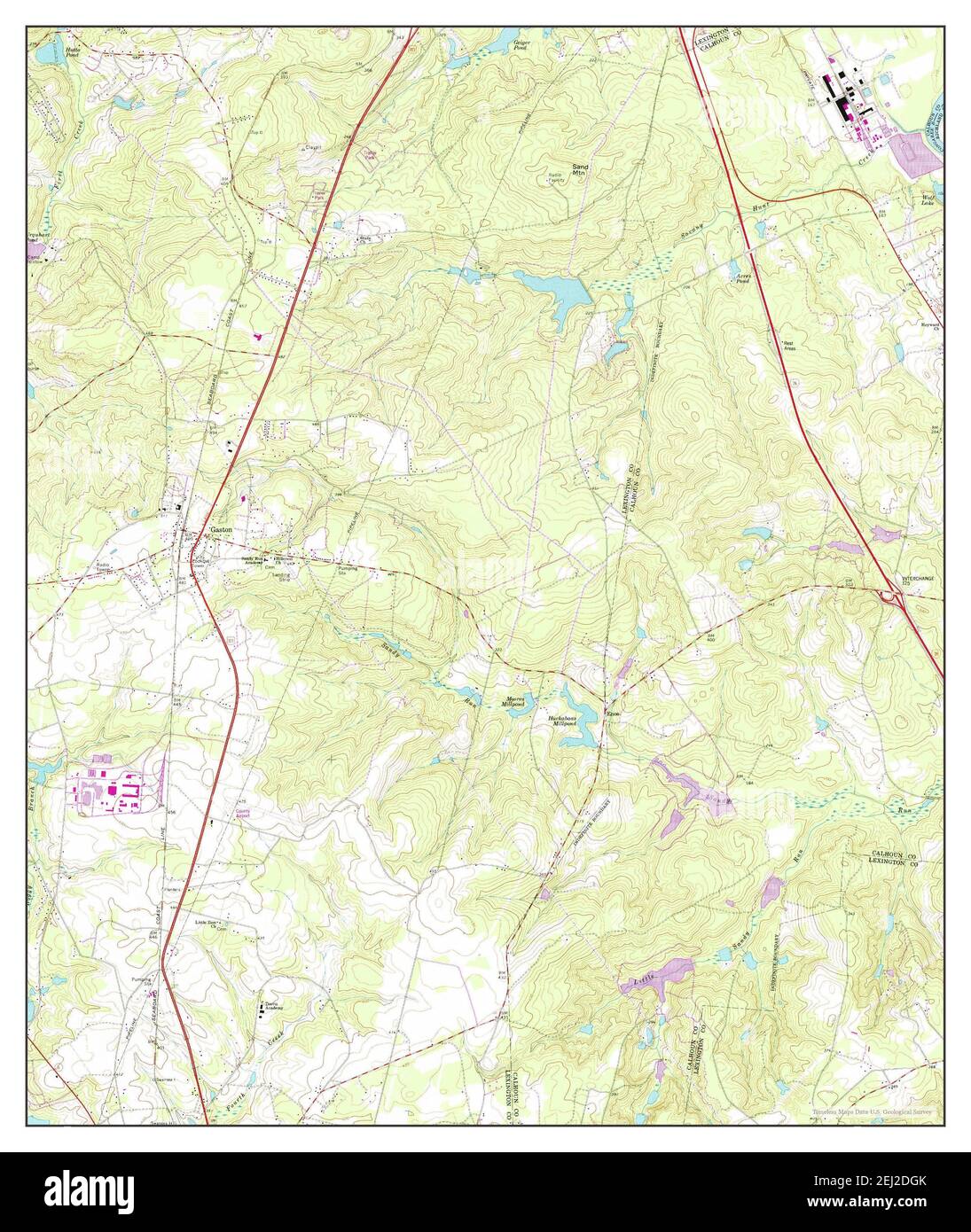 Gaston, South Carolina, map 1972, 124000, United States of America by