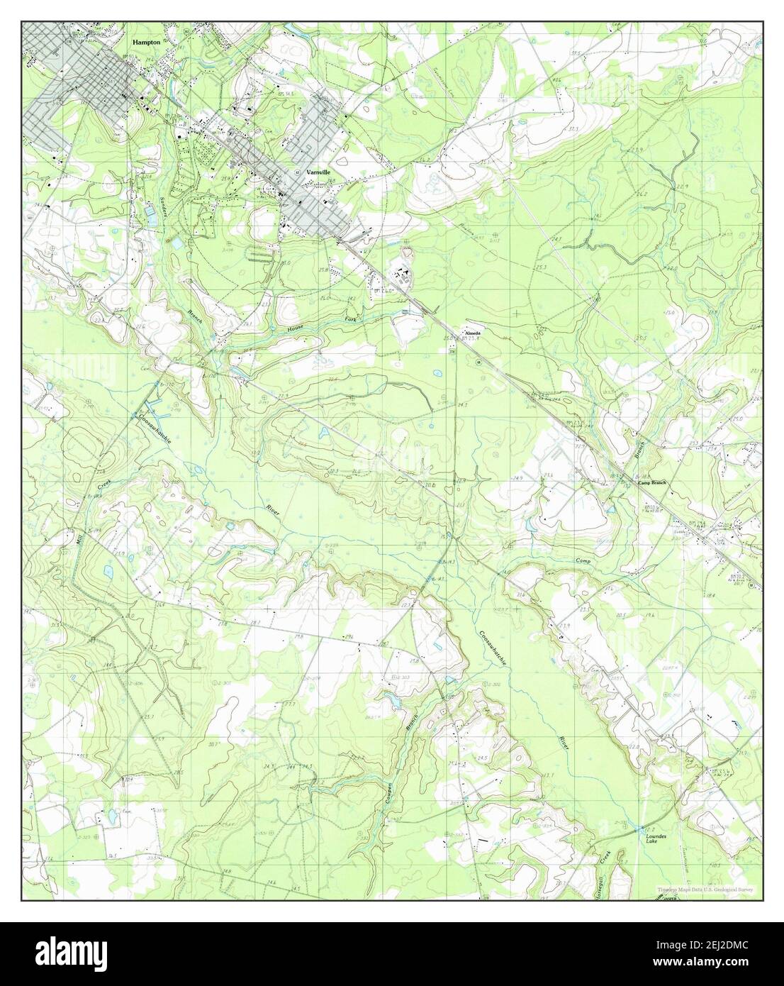 Hampton, South Carolina, map 1988, 124000, United States of America by