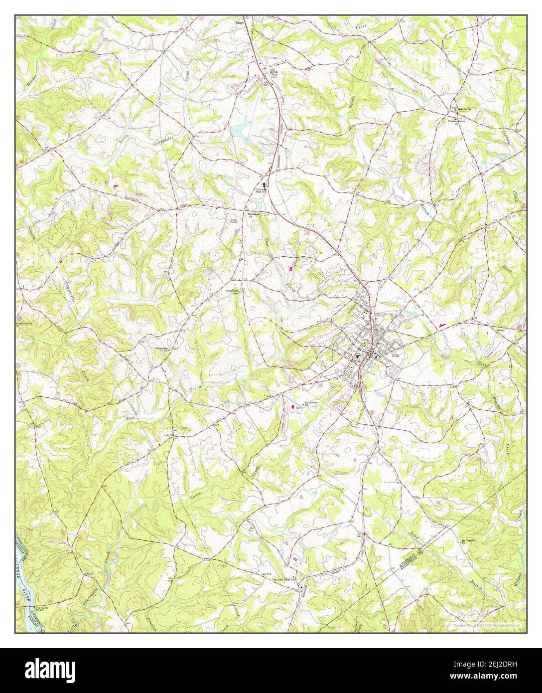 Iva, South Carolina, map 1964, 124000, United States of America by