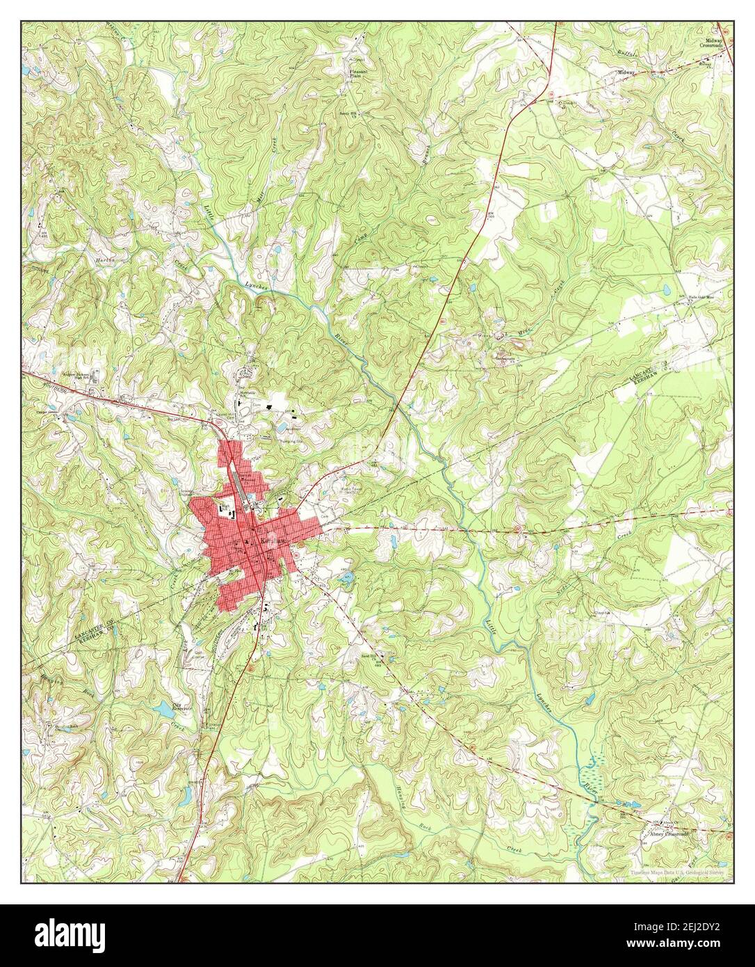 Kershaw, South Carolina, map 1969, 124000, United States of America by