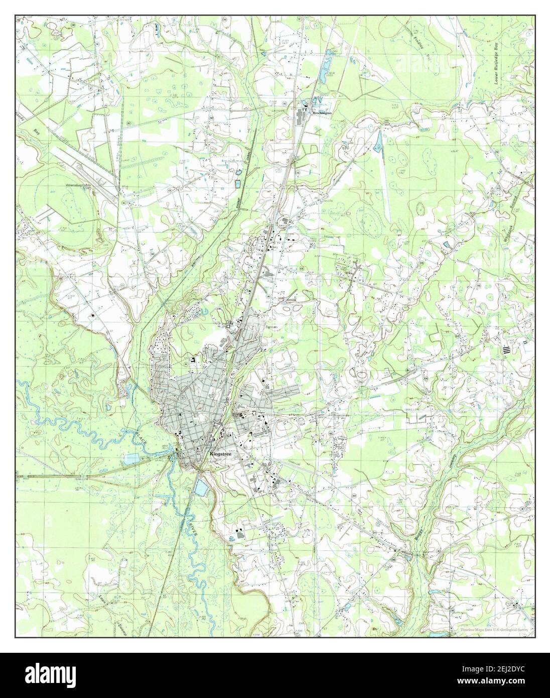 Kingstree, South Carolina, map 1990, 124000, United States of America