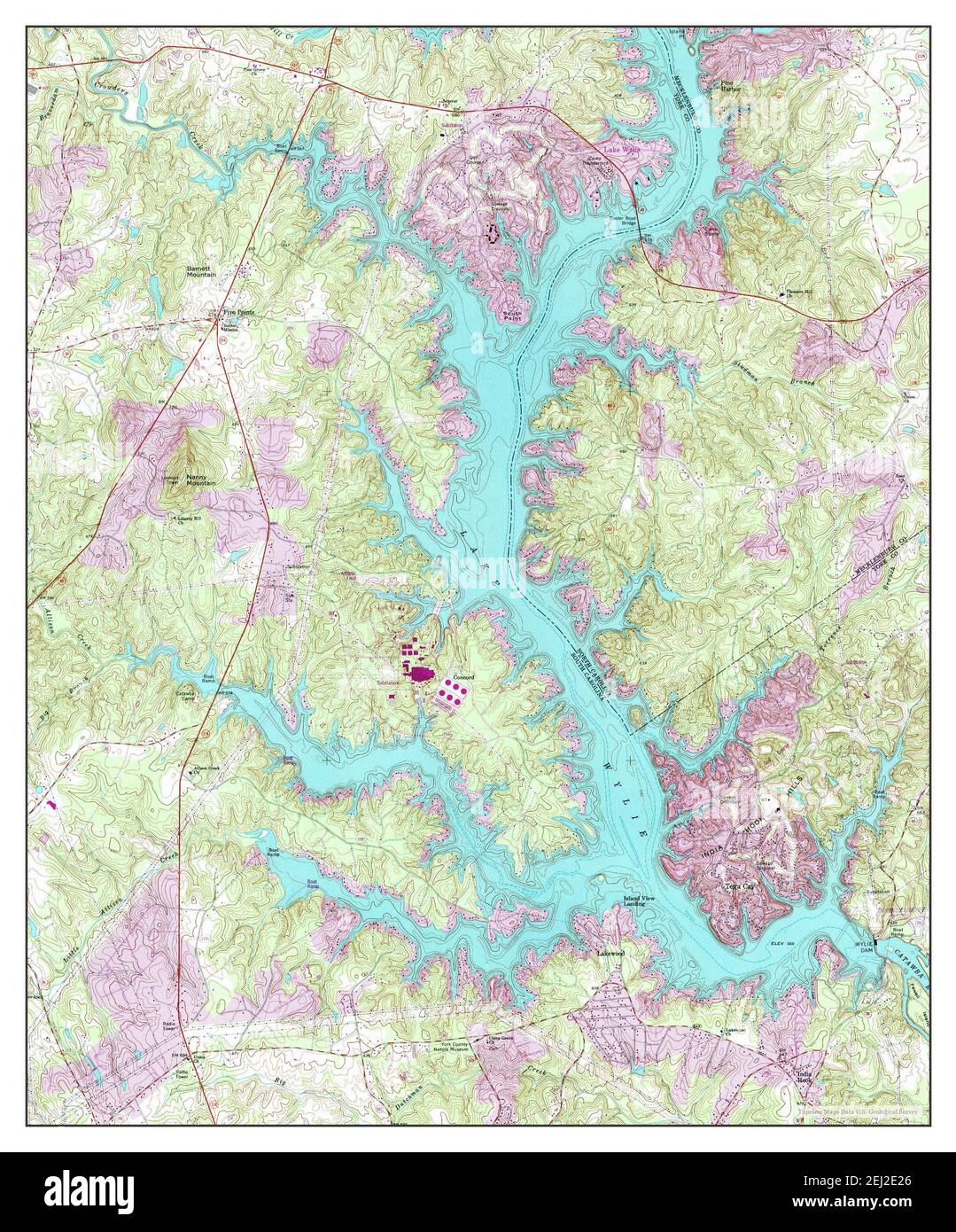 Lake Wylie, South Carolina, map 1993, 124000, United States of America by Timeless Maps, data U