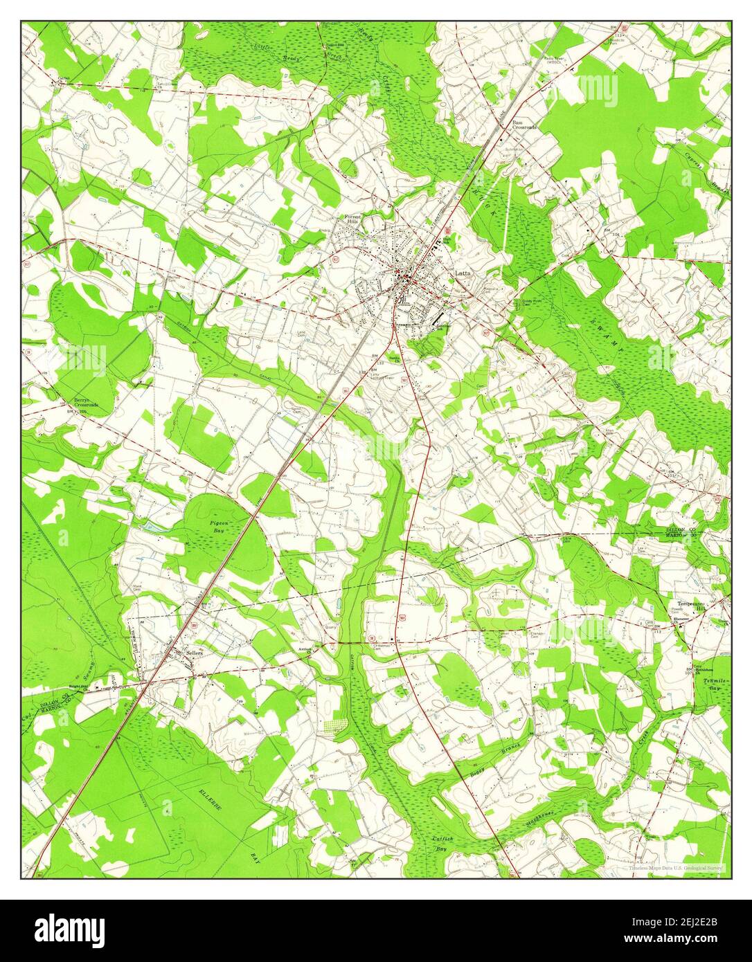 Latta, South Carolina, map 1960, 124000, United States of America by