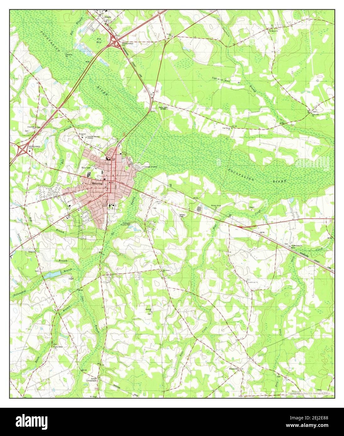 Manning, South Carolina, map 1980, 124000, United States of America by