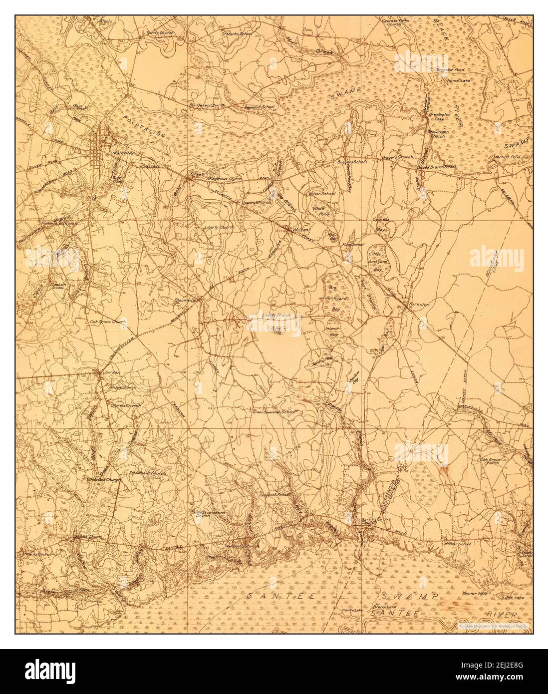 Map of manning south carolina Cut Out Stock Images & Pictures Alamy
