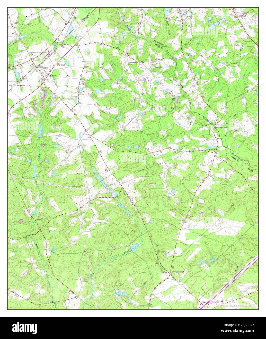 South Carolina, map 1964, 124000, United States of America by