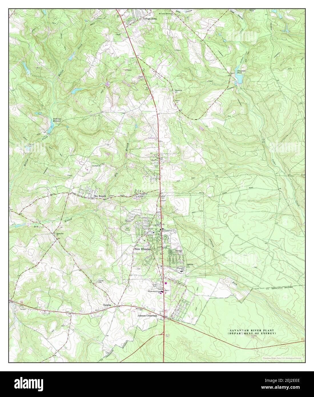 New Ellenton, South Carolina, map 1965, 124000, United States of