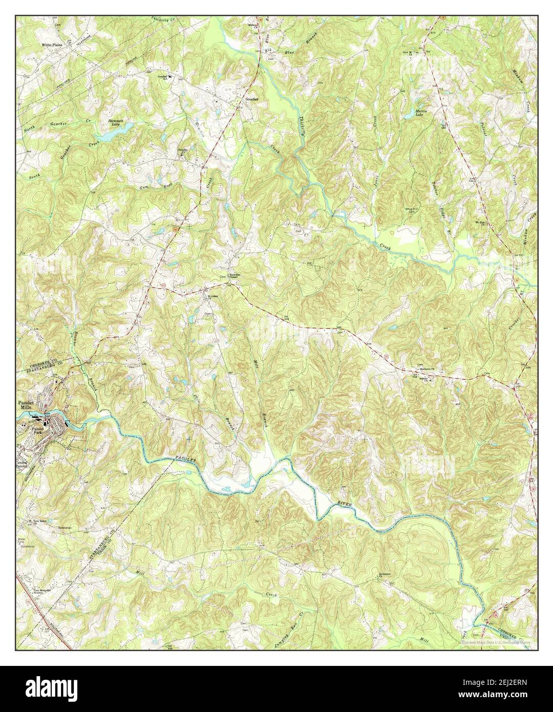 Pacolet Mills, South Carolina, map 1969, 124000, United States of