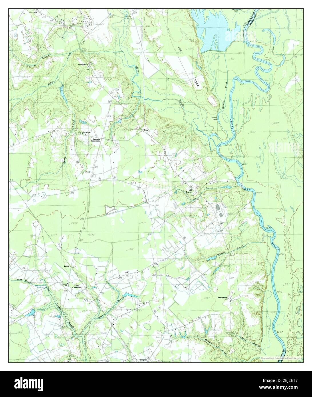 Pamplico North, South Carolina, map 1986, 124000, United States of
