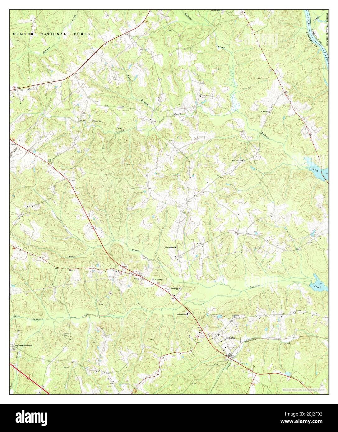 Pomaria, South Carolina, map 1969, 124000, United States of America by Timeless Maps, data U.S
