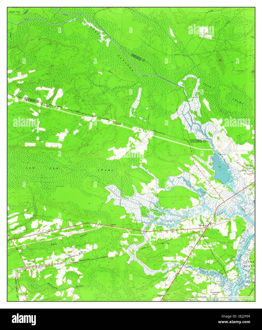 Ravenel, South Carolina, map 1960, 124000, United States of America by