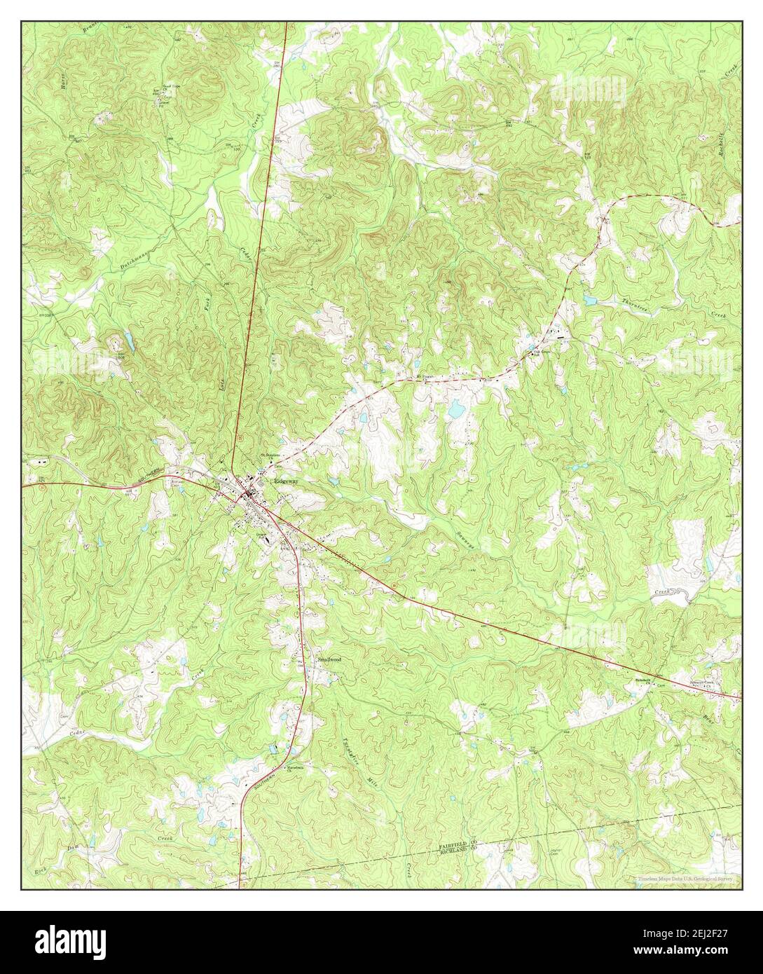 Ridgeway, South Carolina, map 1971, 124000, United States of America