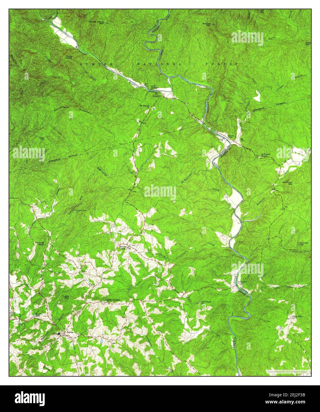 Salem, South Carolina, map 1959, 124000, United States of America by Timeless Maps, data U.S