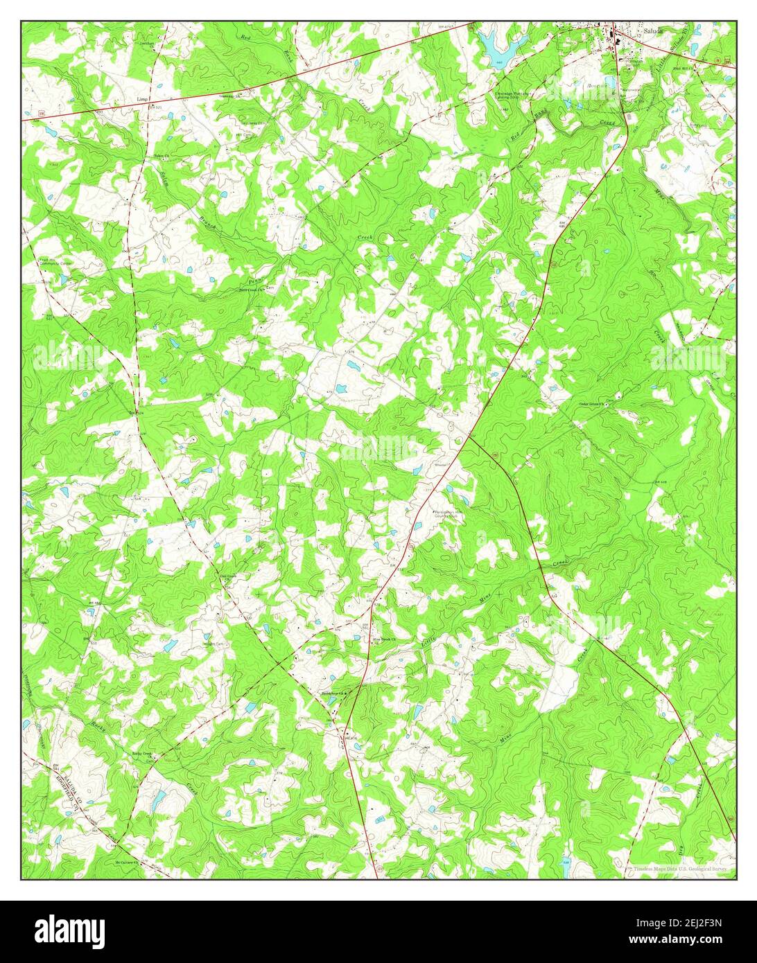 Saluda South, South Carolina, map 1964, 124000, United States of