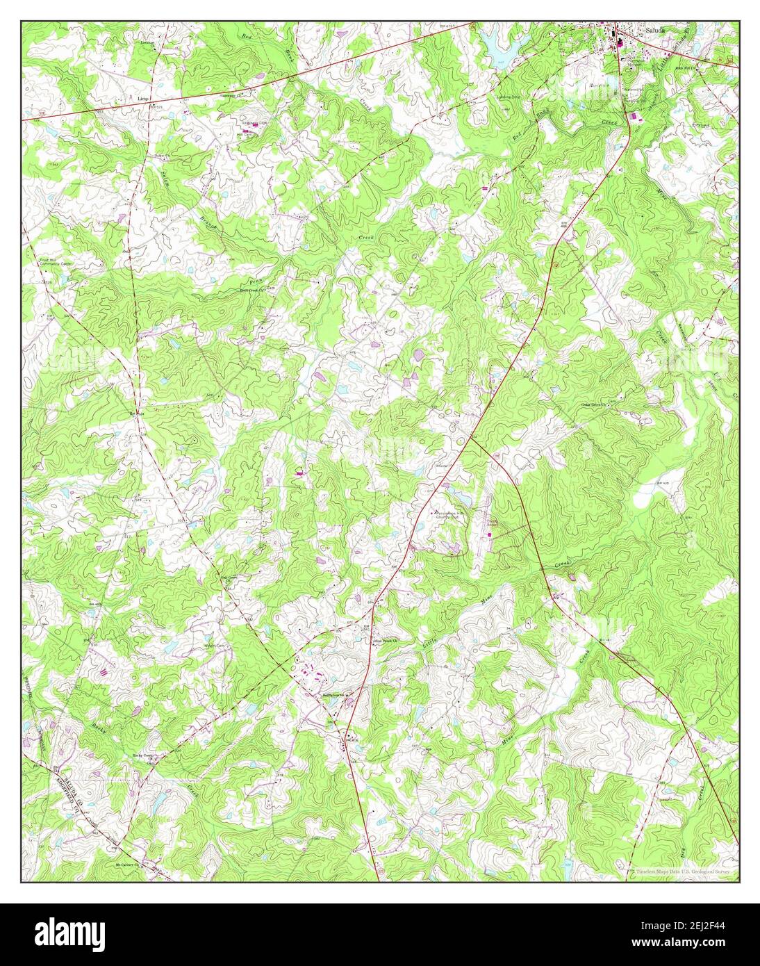 Saluda South, South Carolina, map 1964, 124000, United States of