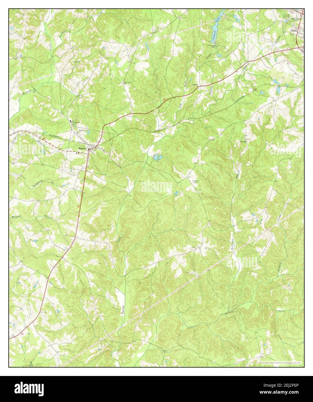 Sharon, South Carolina, map 1972, 124000, United States of America by