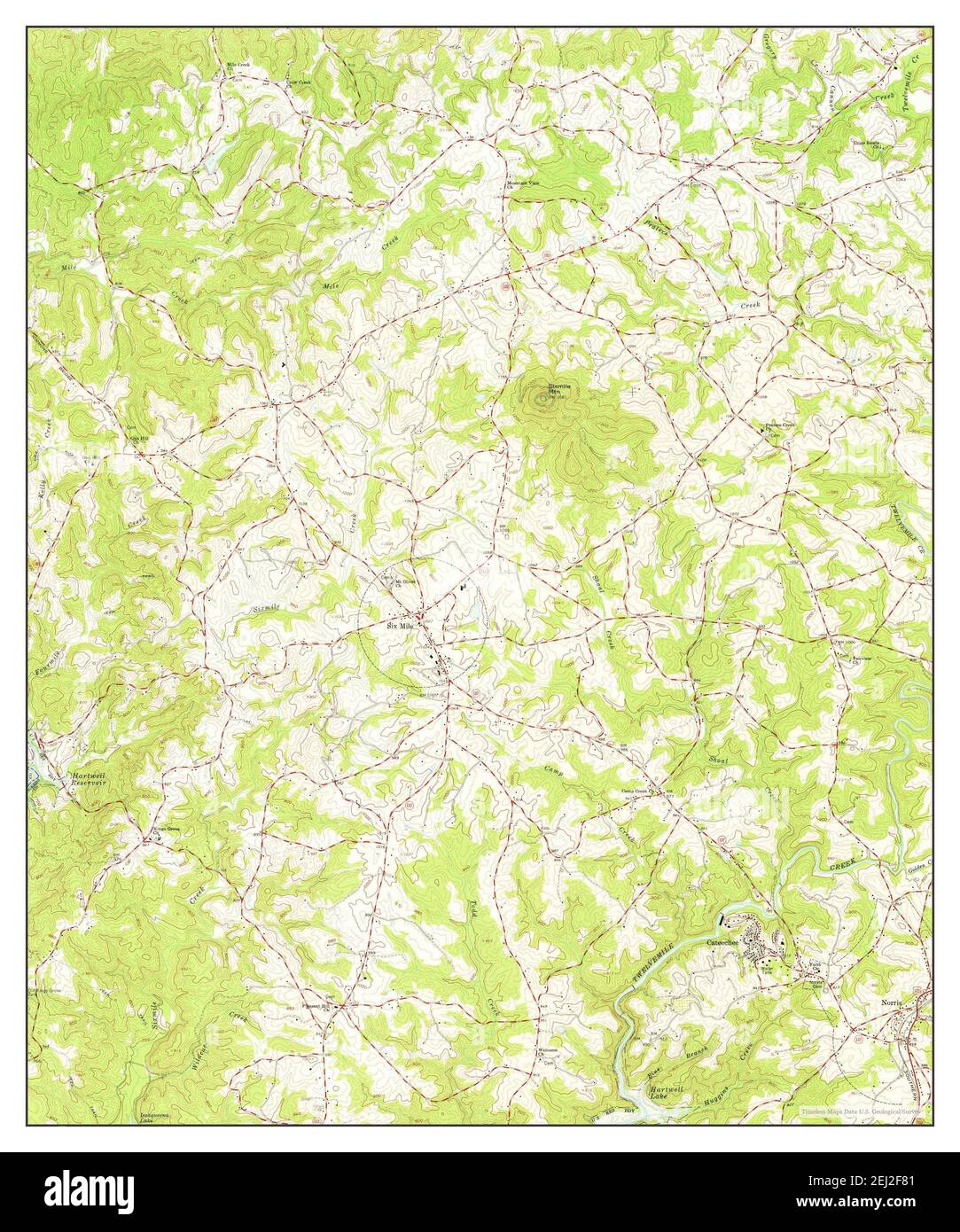 Six Mile, South Carolina, map 1961, 124000, United States of America