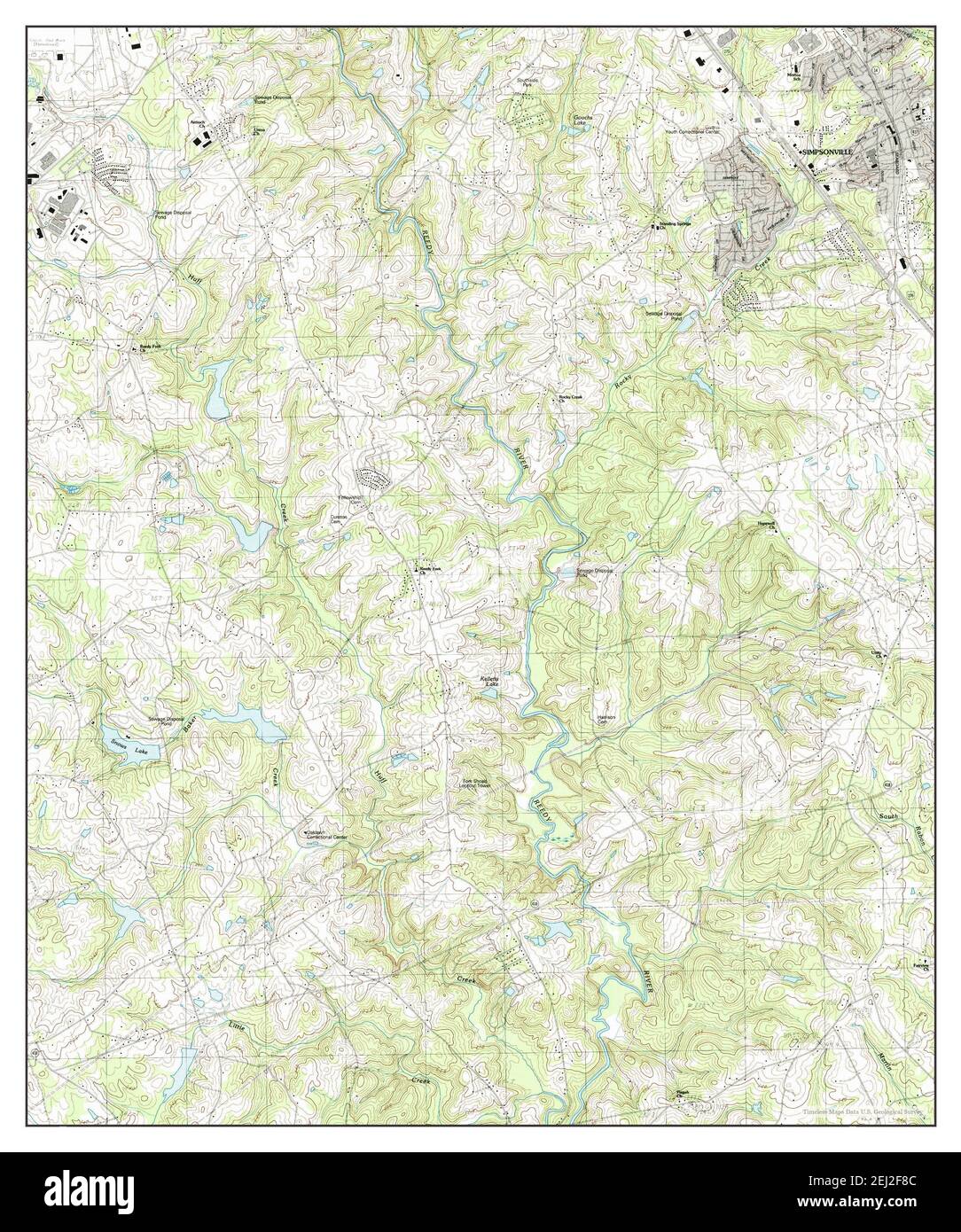 Simpsonville, South Carolina, map 1983, 124000, United States of