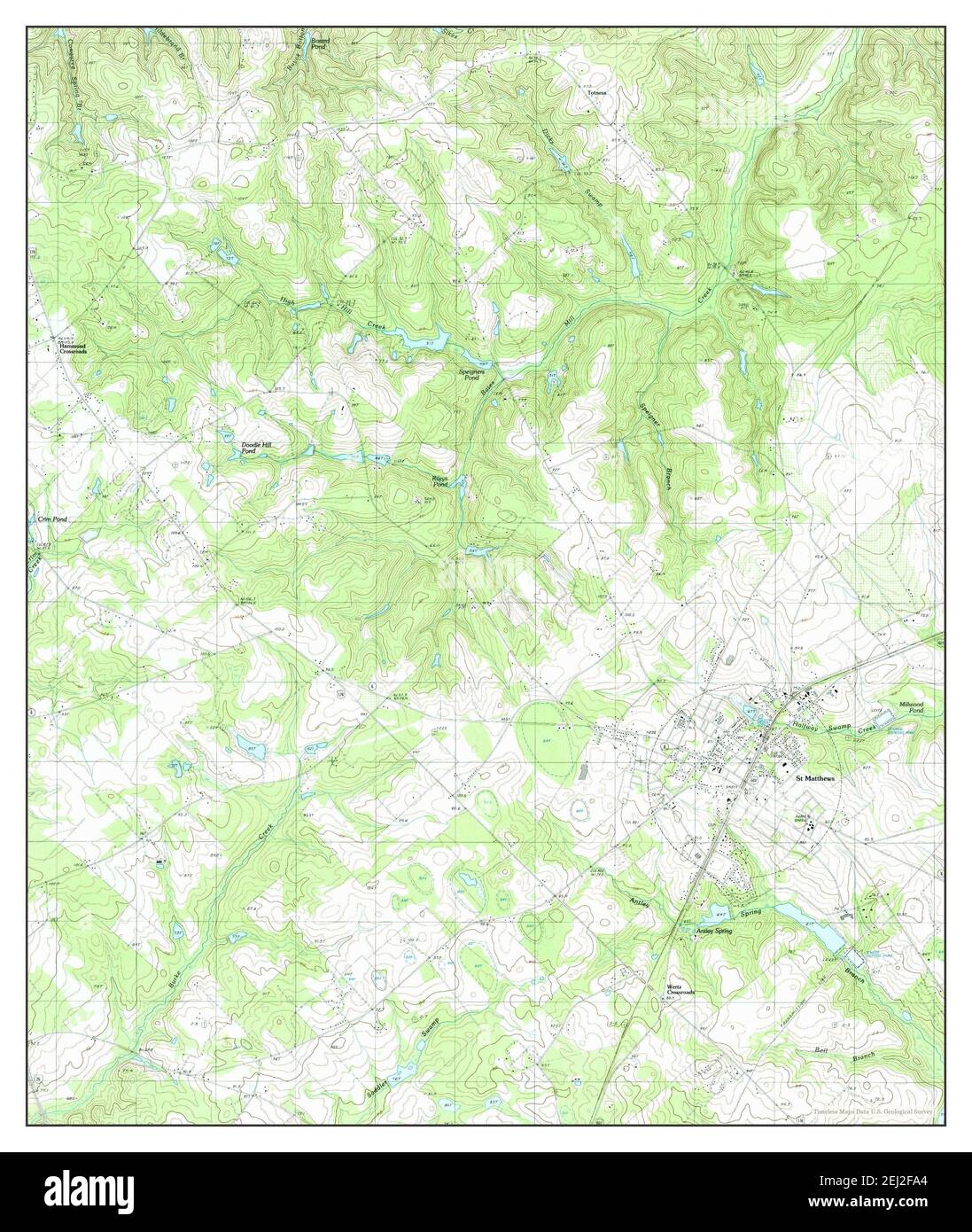 St Matthews, South Carolina, map 1986, 124000, United States of