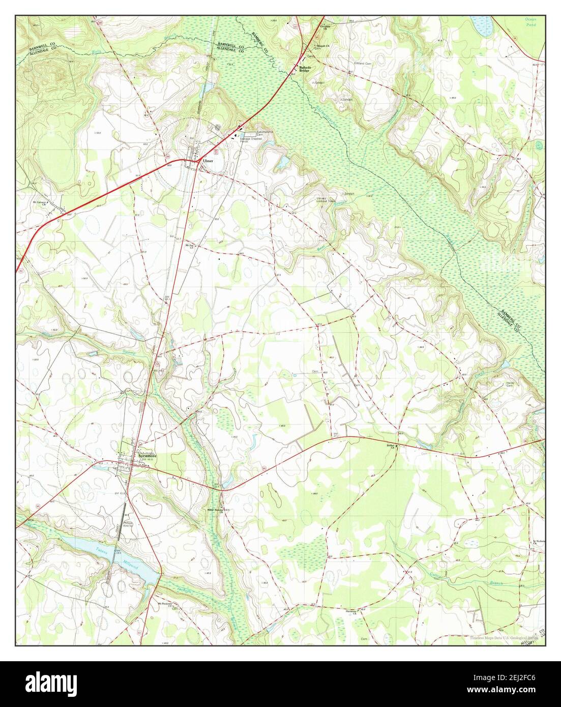 Sycamore, South Carolina, map 1982, 124000, United States of America