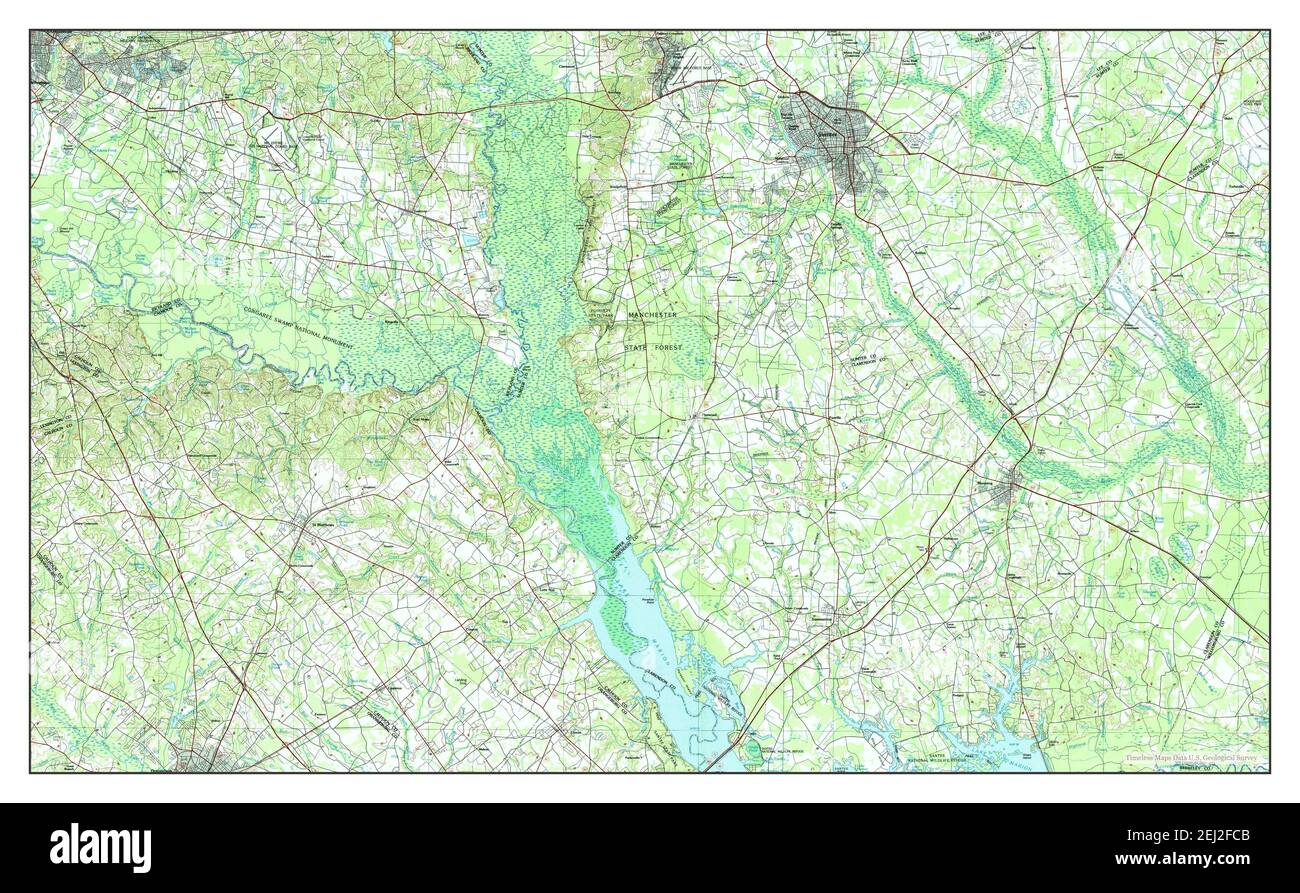 Sumter, South Carolina, map 1990, 1100000, United States of America by Timeless Maps, data U.S