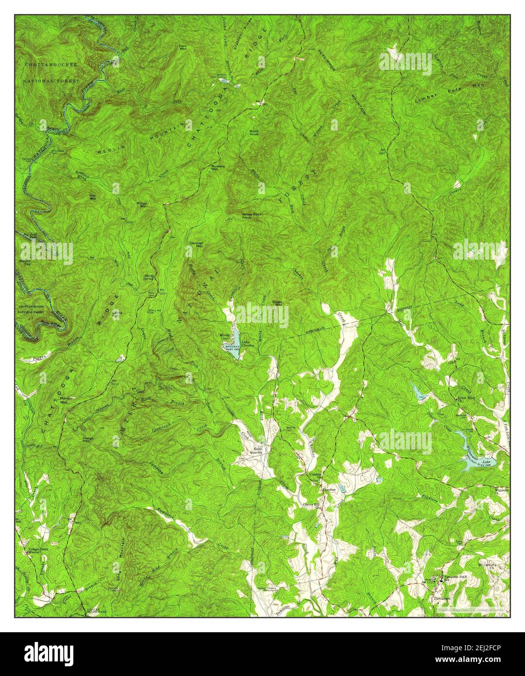 Tamassee, South Carolina, map 1959, 124000, United States of America