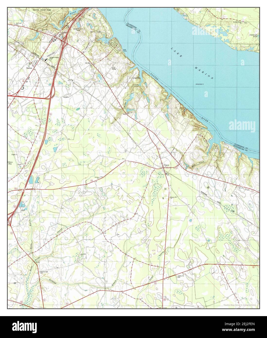 Vance, South Carolina, map 1979, 124000, United States of America by