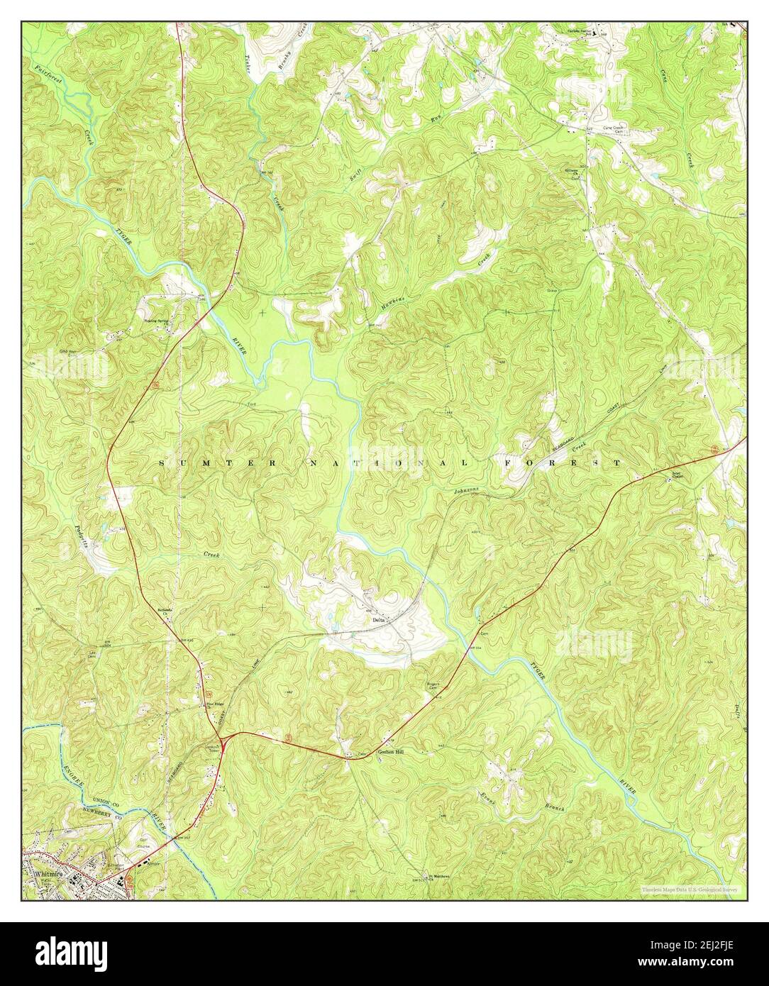 Whitmire North, South Carolina, map 1970, 124000, United States of