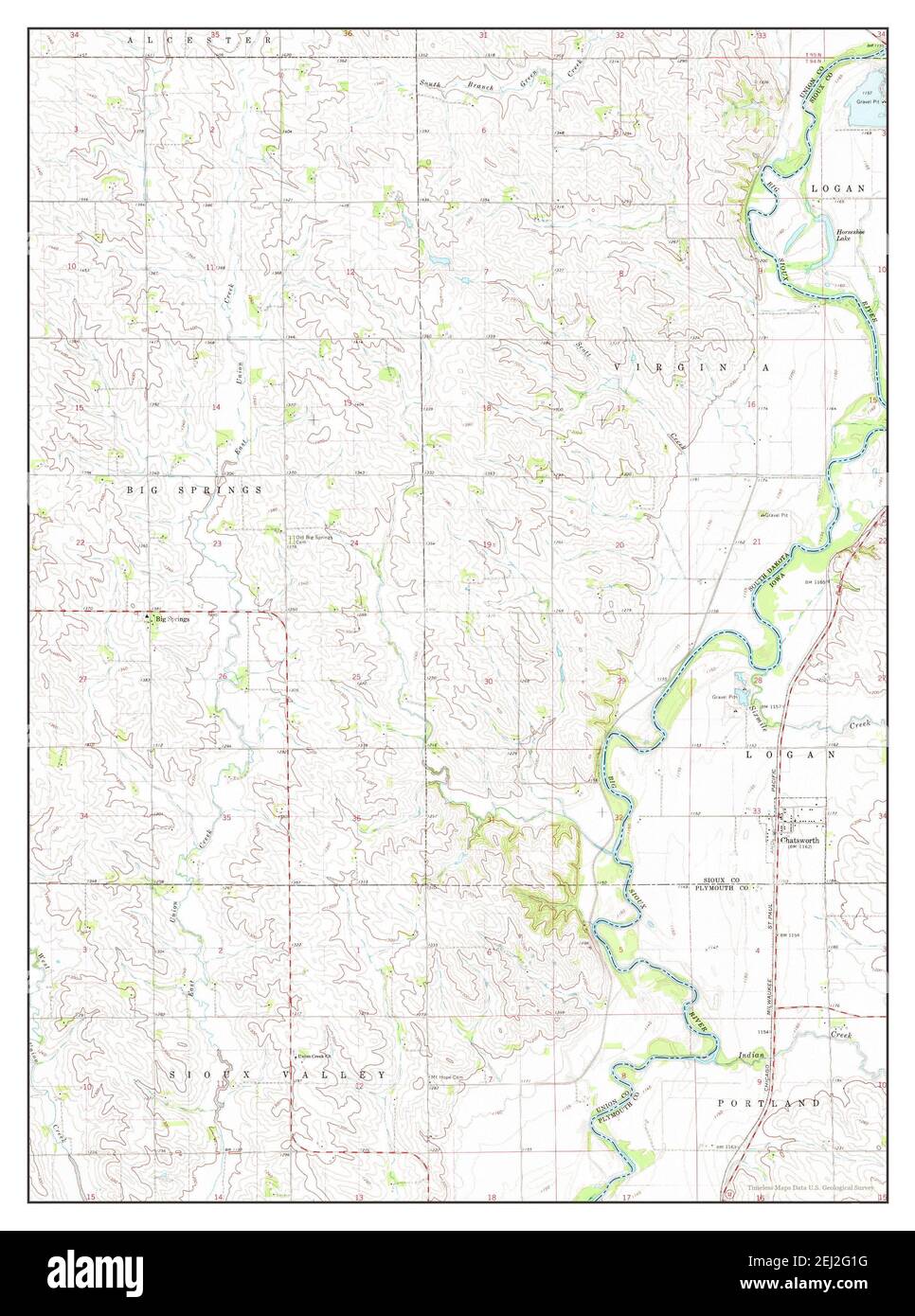 Chatsworth, South Dakota, map 1969, 124000, United States of America