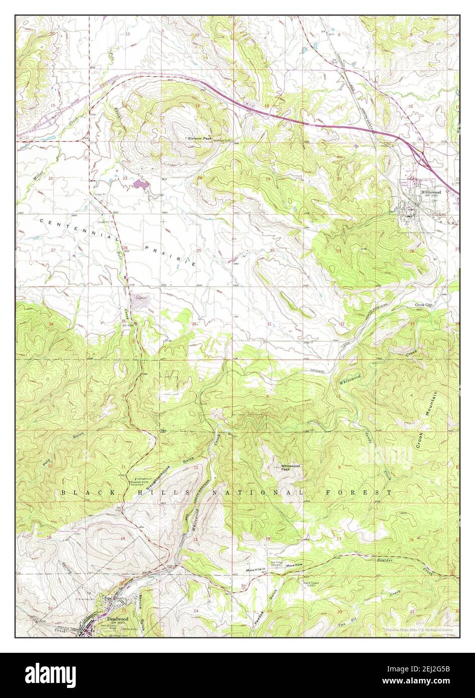 Map of deadwood hires stock photography and images Alamy