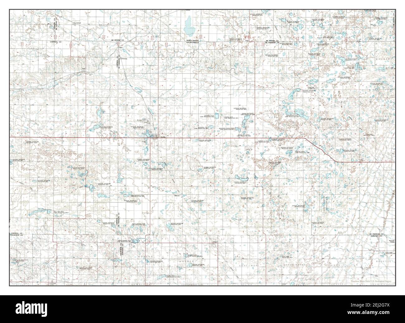 Map of eureka south dakota Cut Out Stock Images & Pictures Alamy