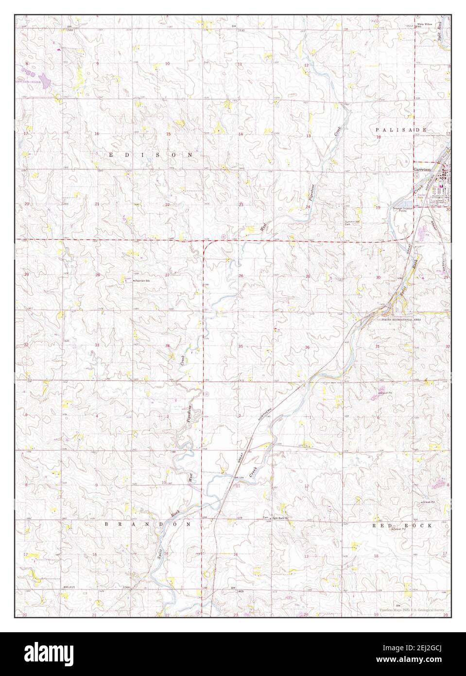 Garretson West, South Dakota, map 1962, 124000, United States of America by Timeless Maps, data