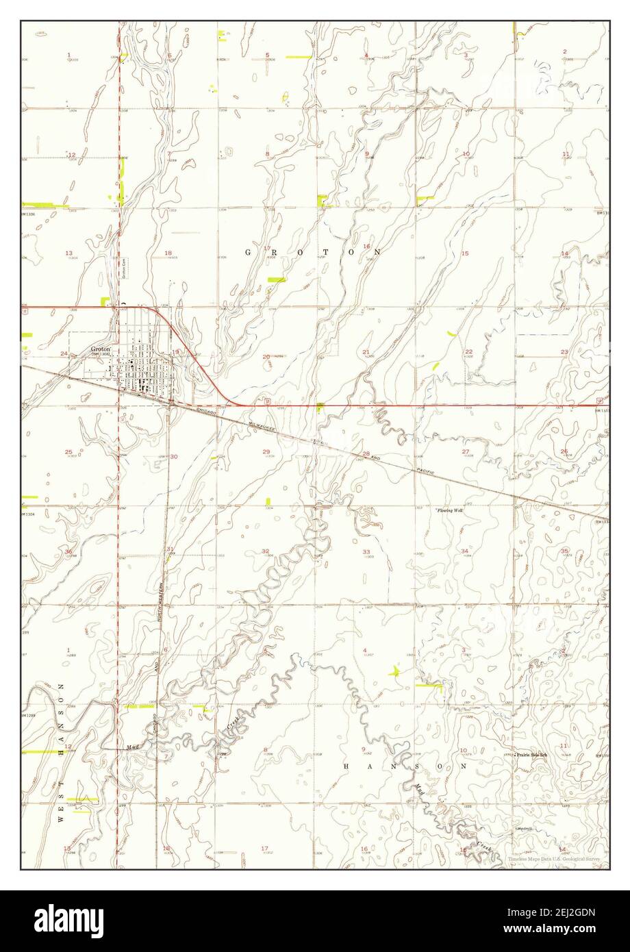 Map of groton south dakota hires stock photography and images Alamy
