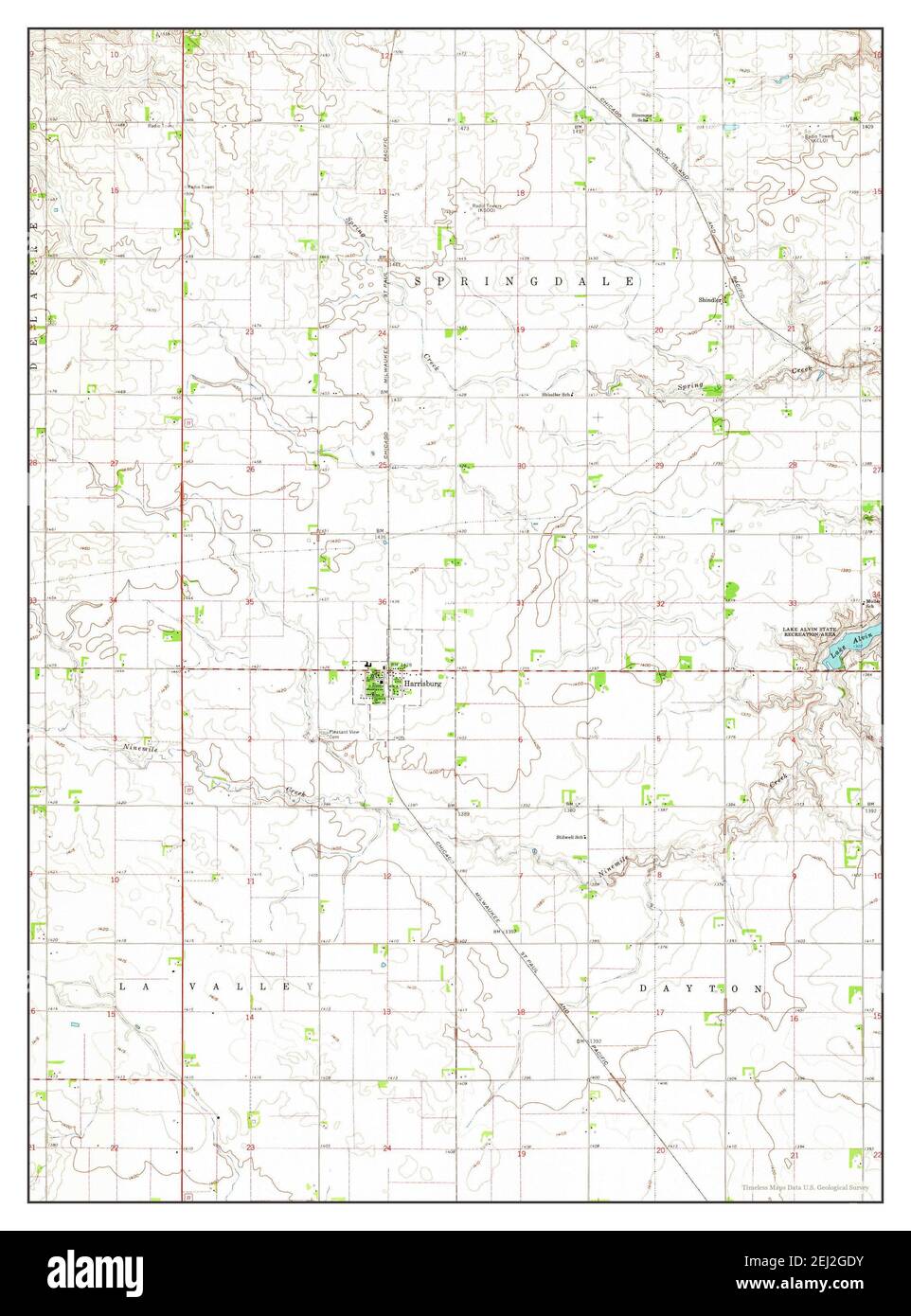 Harrisburg, South Dakota, map 1962, 124000, United States of America