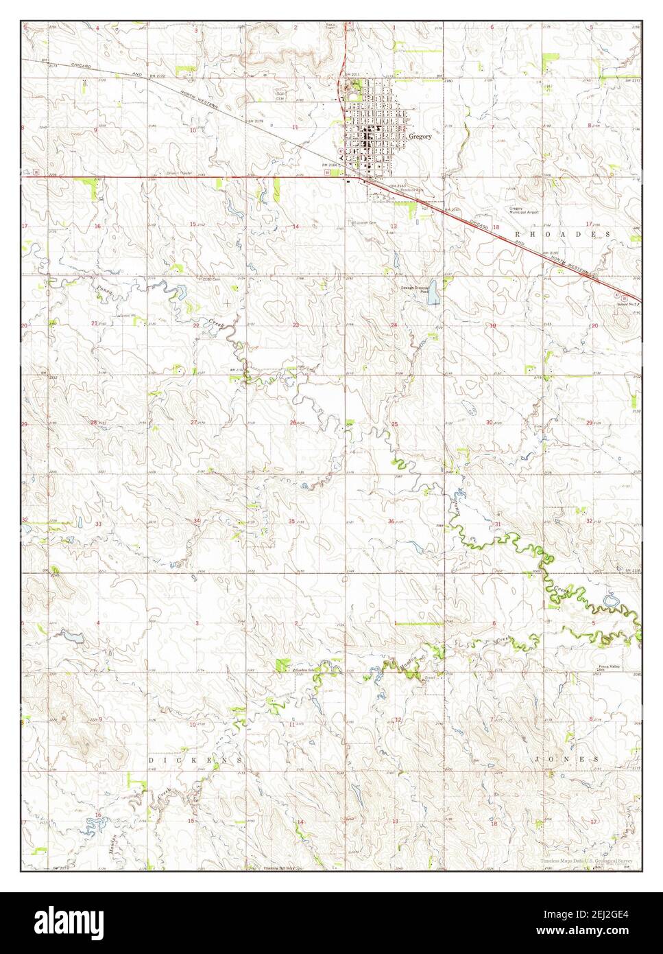 Map of gregory south dakota hires stock photography and images Alamy