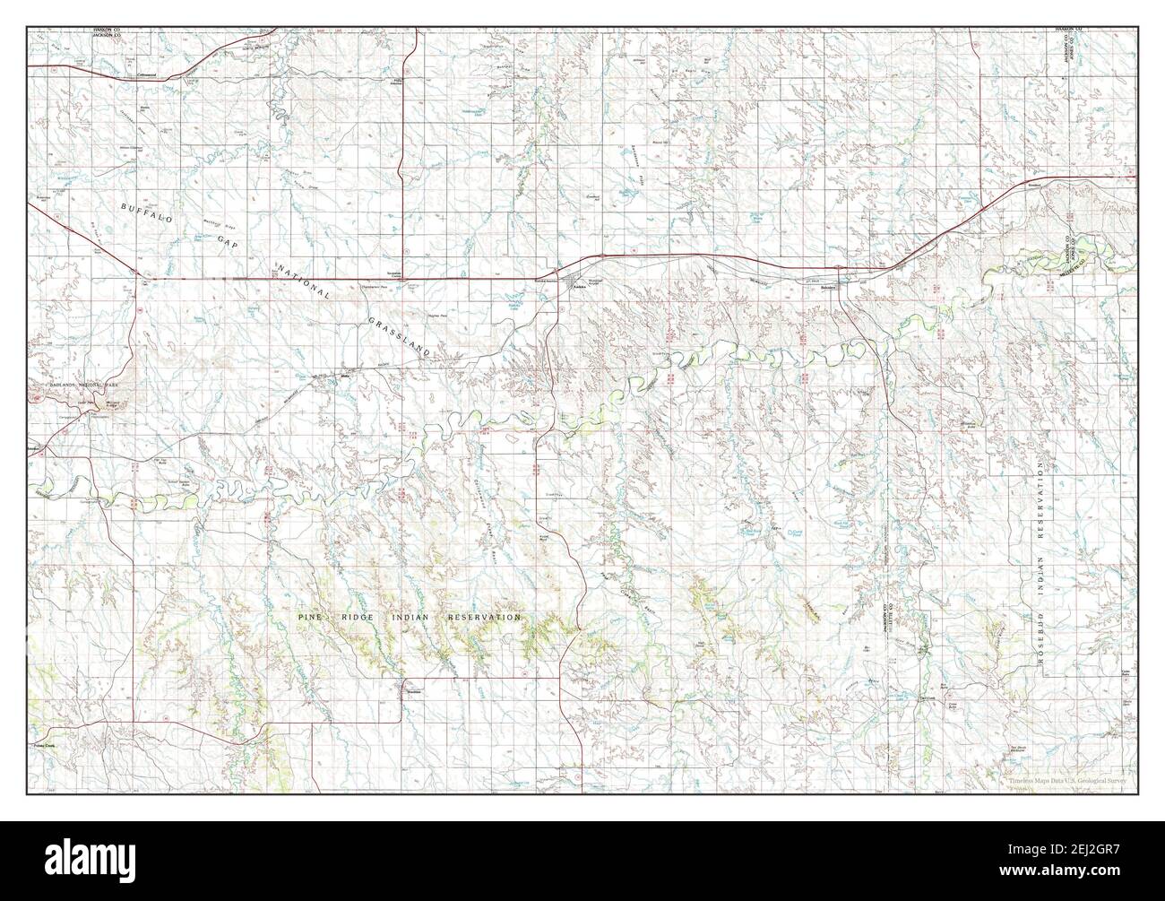 Kadoka, South Dakota, map 1980, 1100000, United States of America by