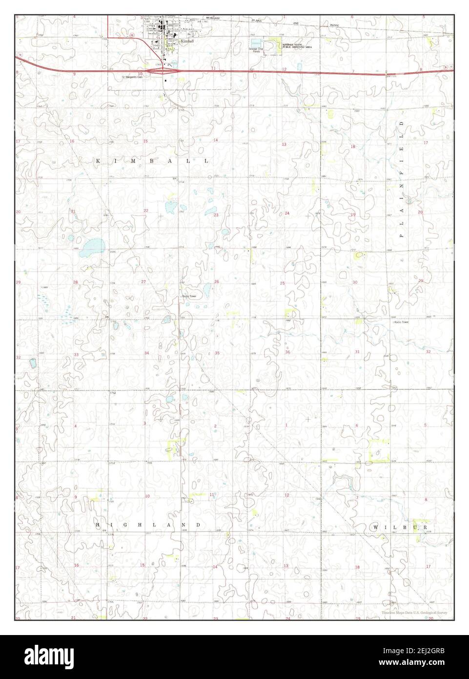 Map of kimball south dakota Cut Out Stock Images & Pictures Alamy