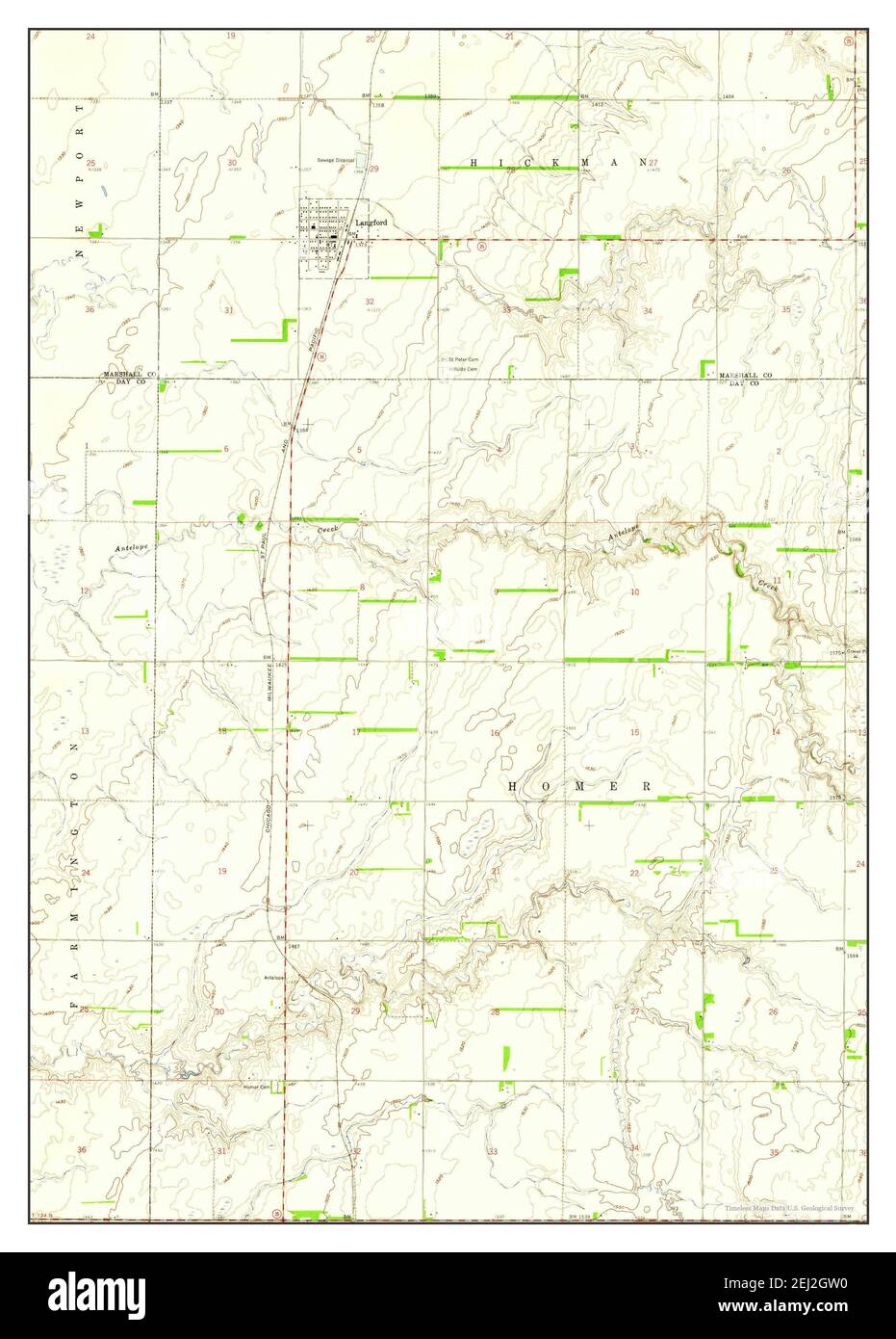 Map of langford south dakota Cut Out Stock Images & Pictures Alamy