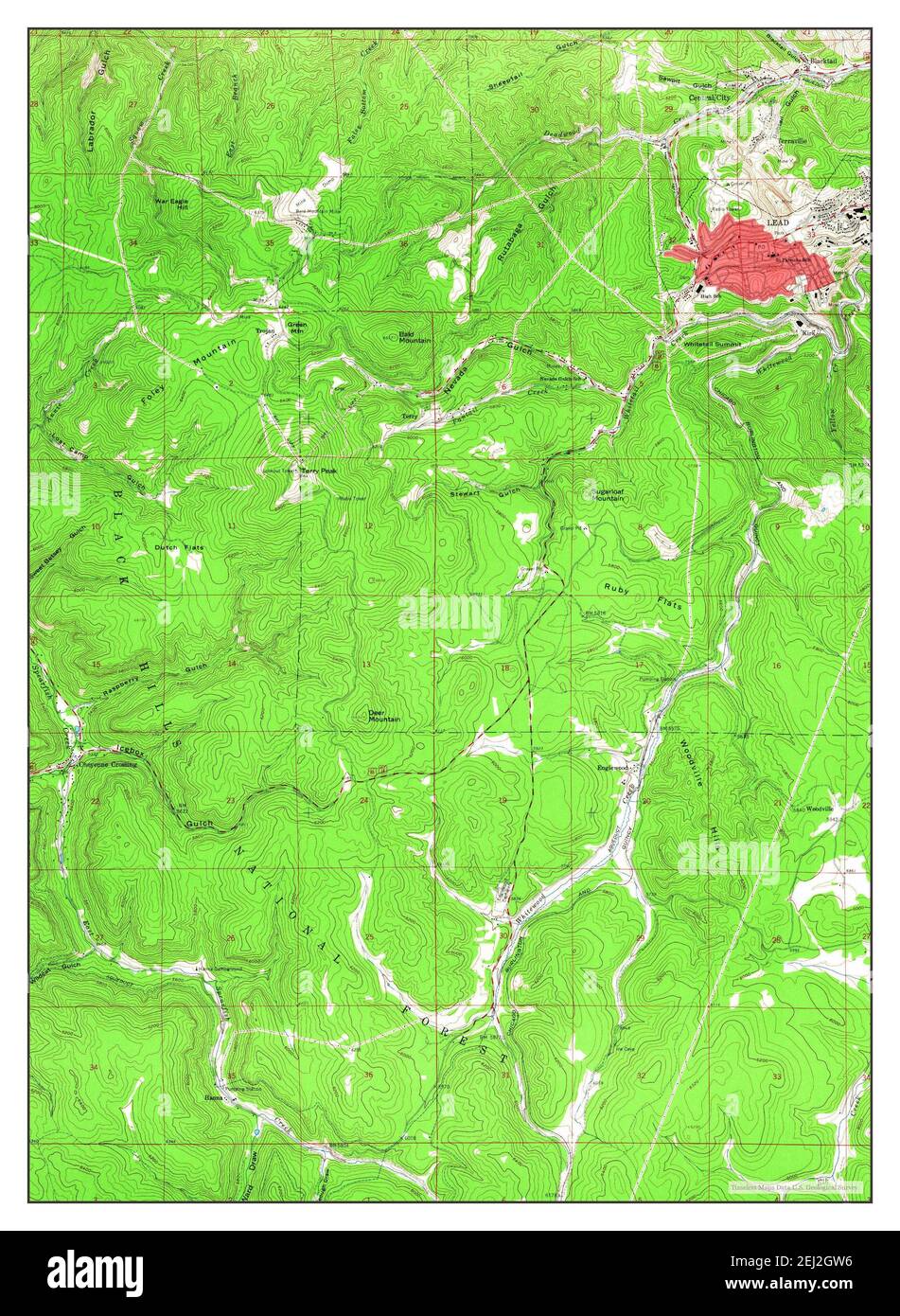 Lead South Dakota Map Lead, South Dakota, Map 1961, 1:24000, United States Of America By Timeless  Maps, Data U.s. Geological Survey Stock Photo - Alamy