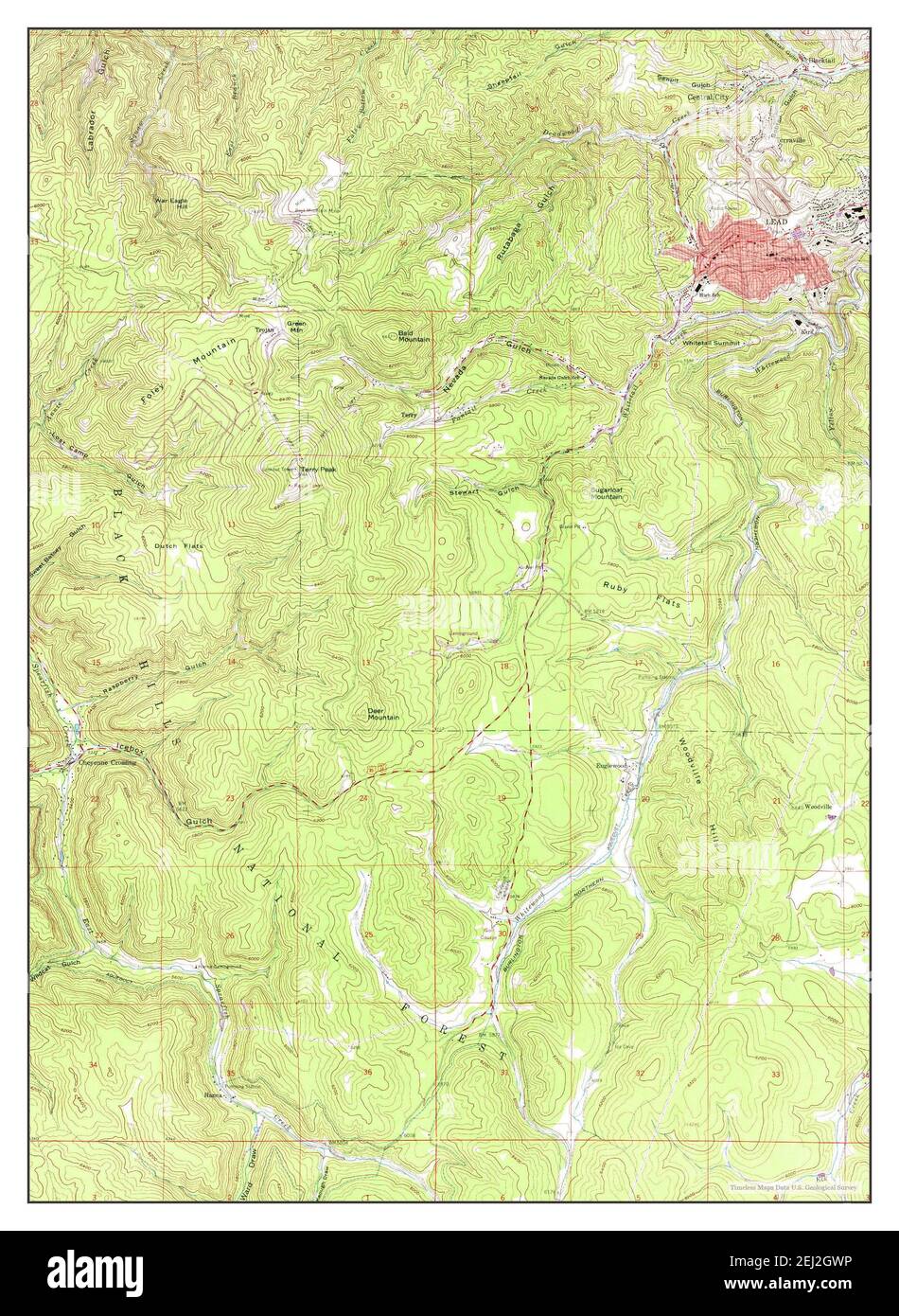 Lead South Dakota Map Lead, South Dakota, Map 1961, 1:24000, United States Of America By Timeless  Maps, Data U.s. Geological Survey Stock Photo - Alamy