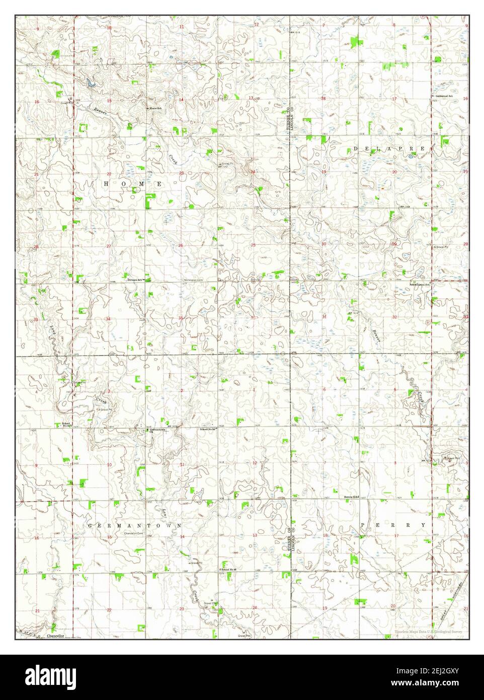 Map of lennox south dakota hires stock photography and images Alamy