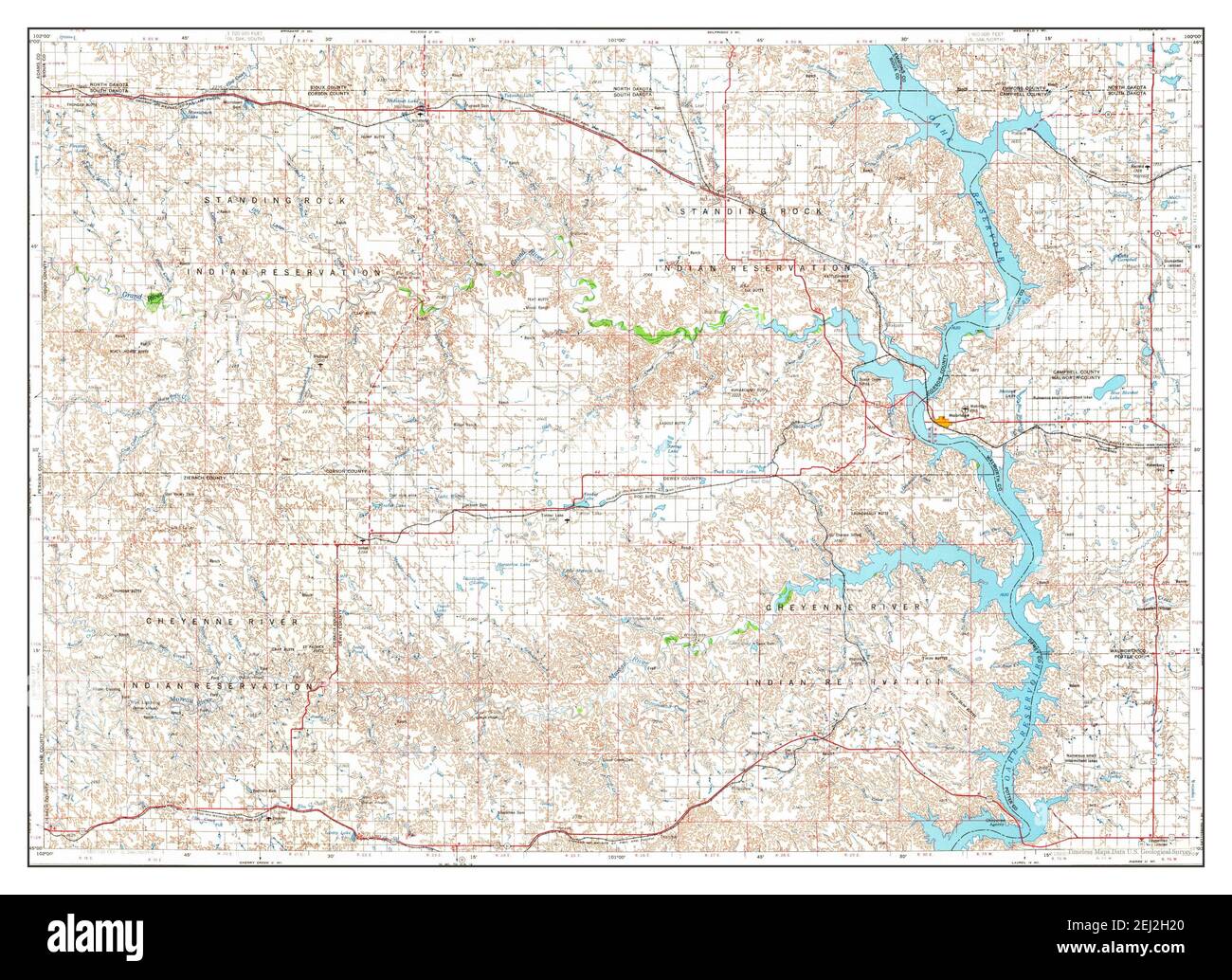 McIntosh, South Dakota, map 1953, 1250000, United States of America by