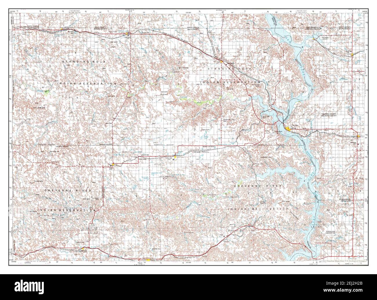 McIntosh, South Dakota, map 1953, 1250000, United States of America by