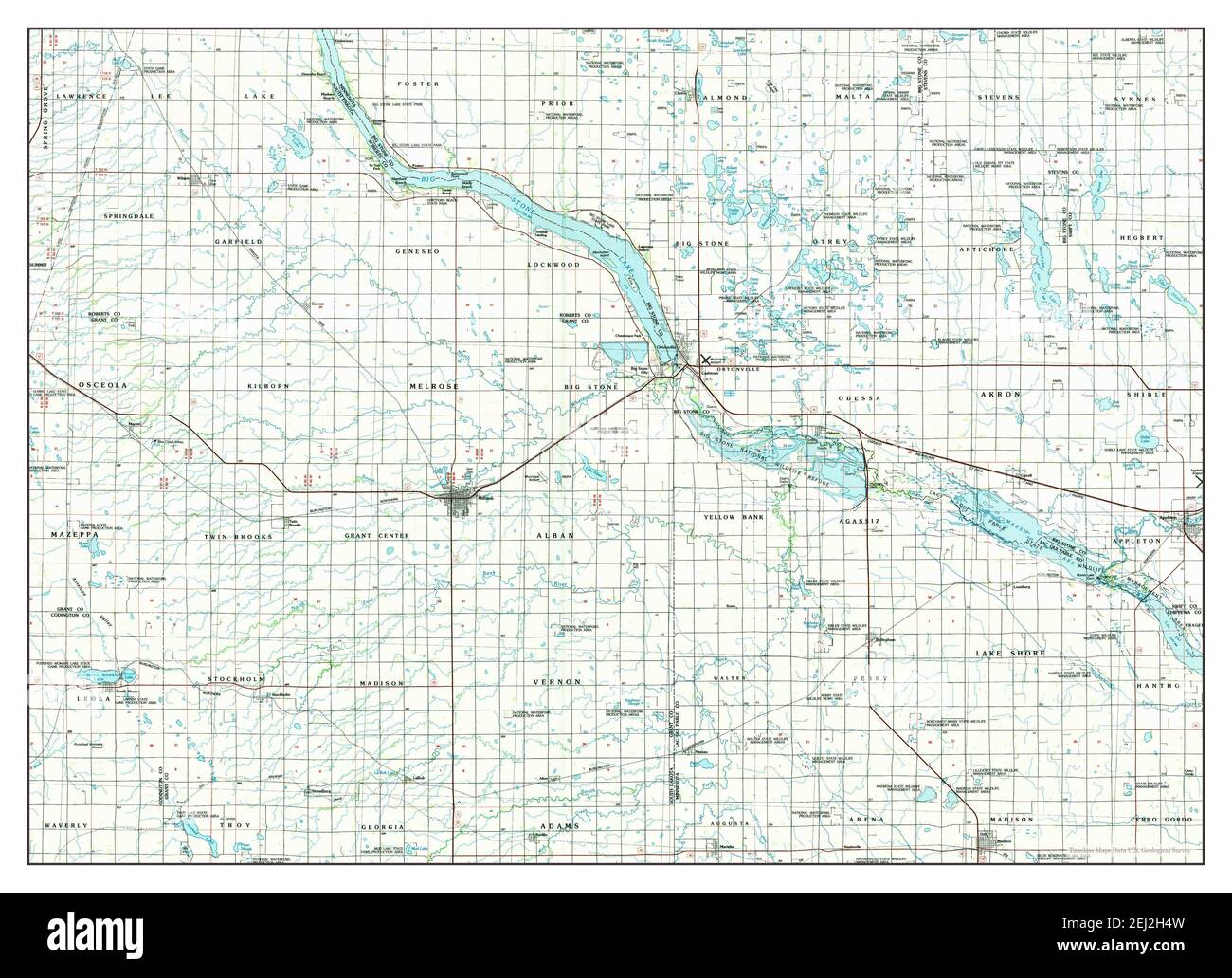 Milbank, South Dakota, map 1985, 1100000, United States of America by Timeless Maps, data U.S