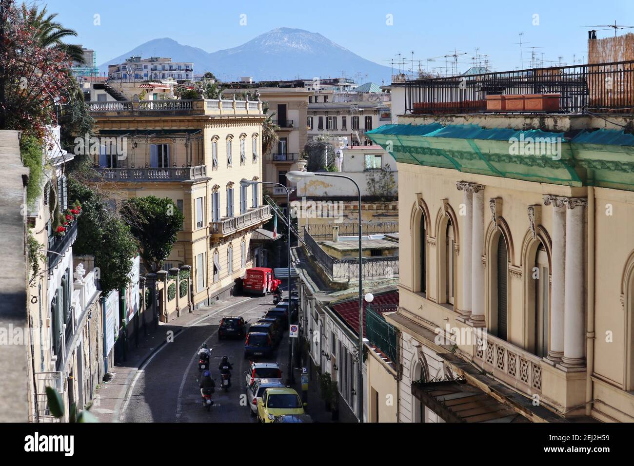 Napoli - Scorcio di Via del Parco Margherita da Corso Vittorio Emanuele Stock Photo