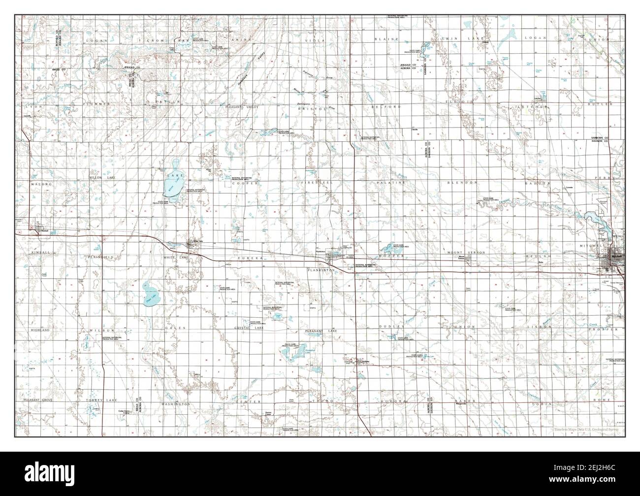 Mitchell, South Dakota, map 1986, 1100000, United States of America by