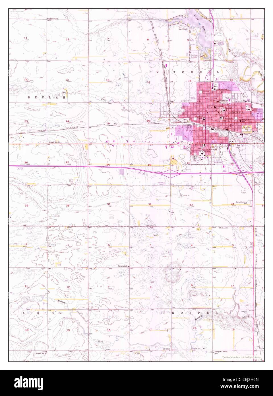 Map of mitchell south dakota hi-res stock photography and images - Alamy