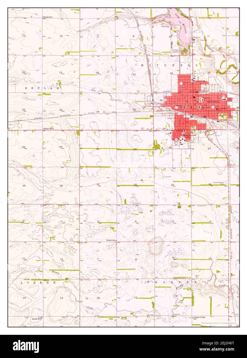 Map of mitchell south dakota hires stock photography and images Alamy