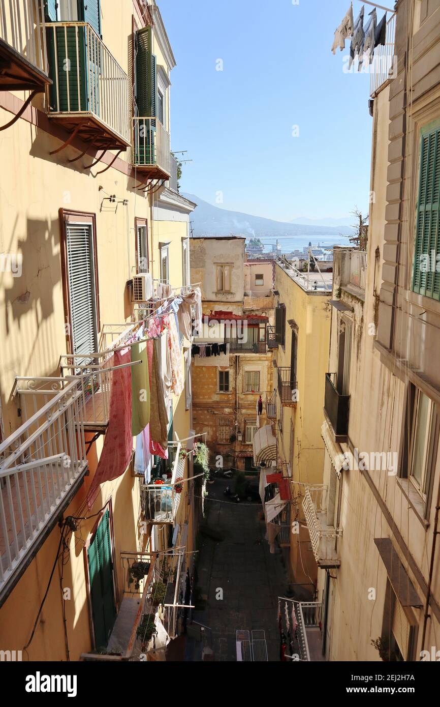 Napoli - Vicolo da Corso Vittorio Emanuele Stock Photo