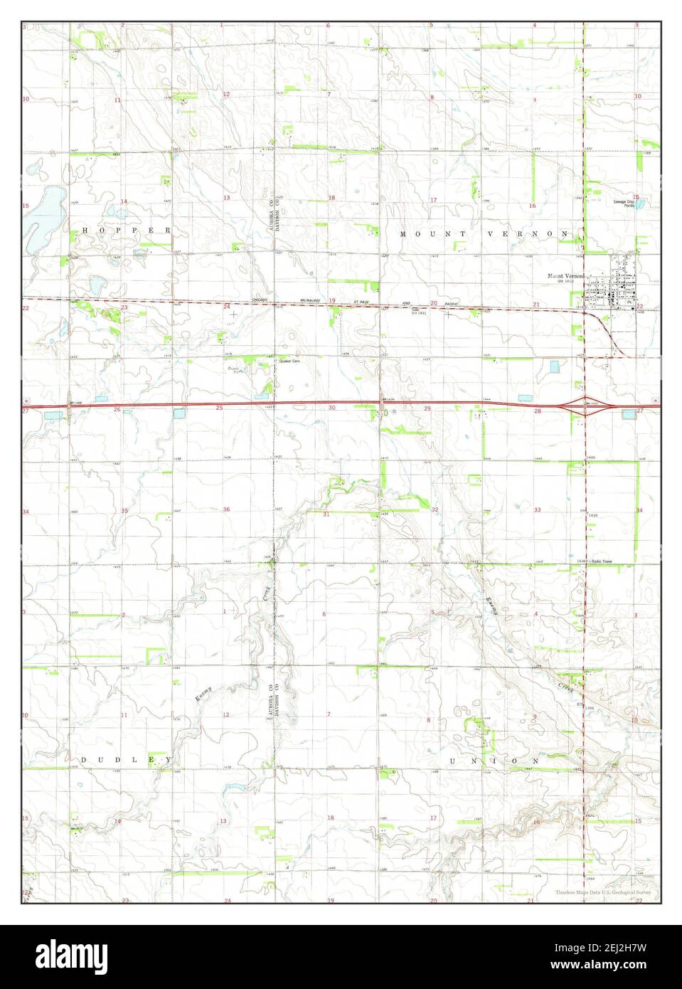 Mount vernon south dakota map Cut Out Stock Images & Pictures - Alamy